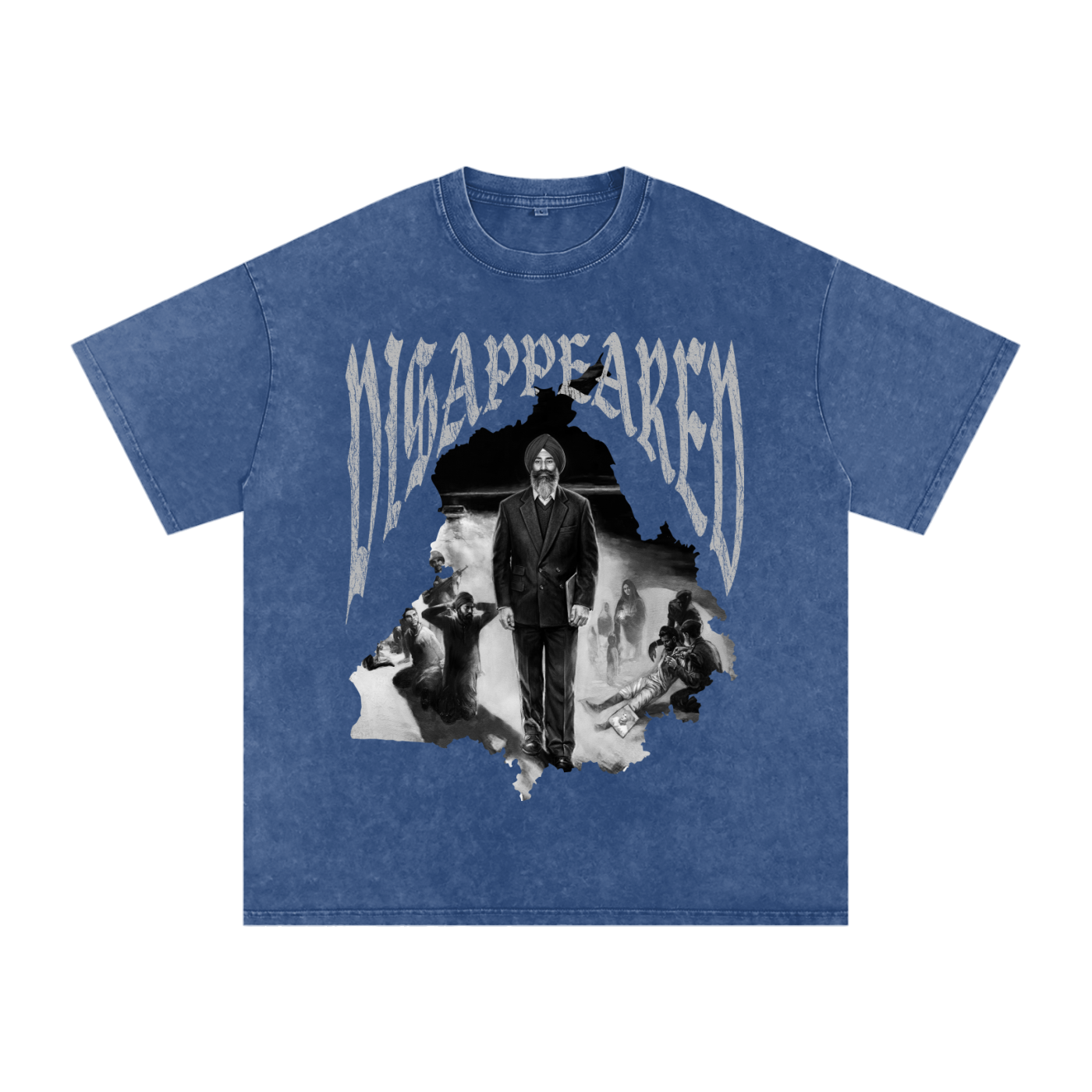 JASWANT SINGH KHALRA DISAPPEARED X  Washed Oversized T-Shirt