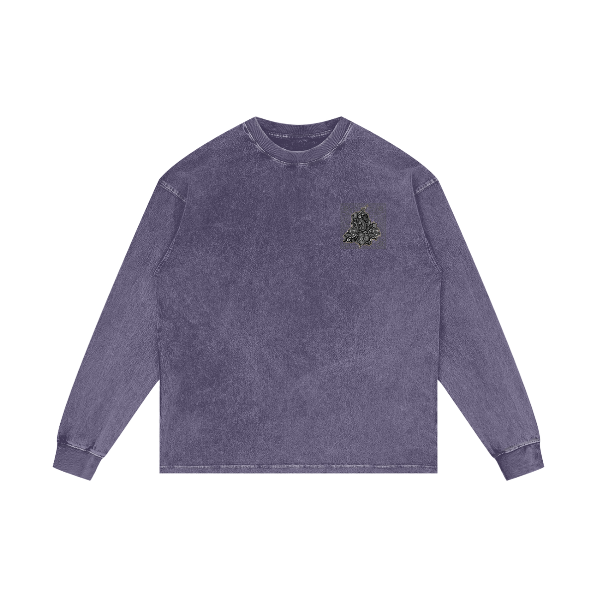 PANJAB BANDANA | RISENRETRO | Acid Wash Oversize Long Sleeve T-Shirt