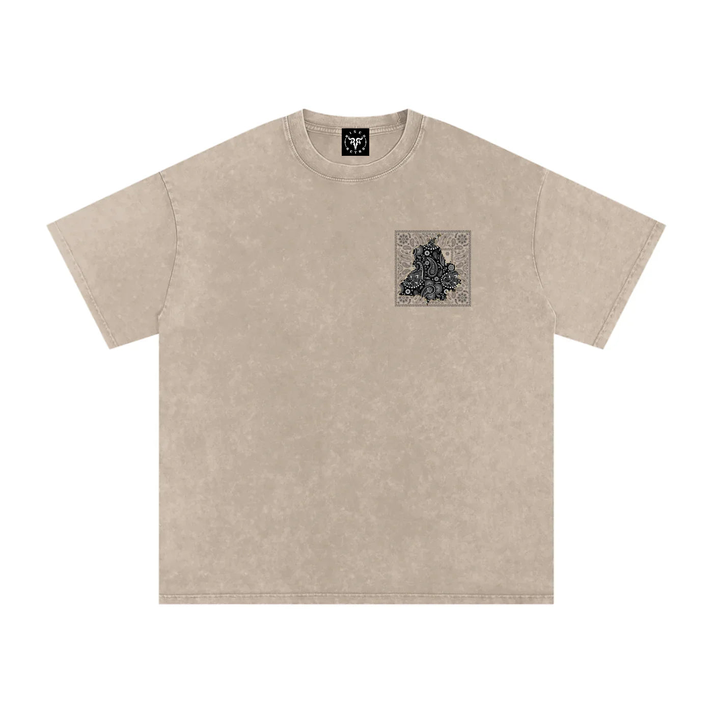 T-shirt oversize en coton délavé à motif cachemire Panjab X Bandana