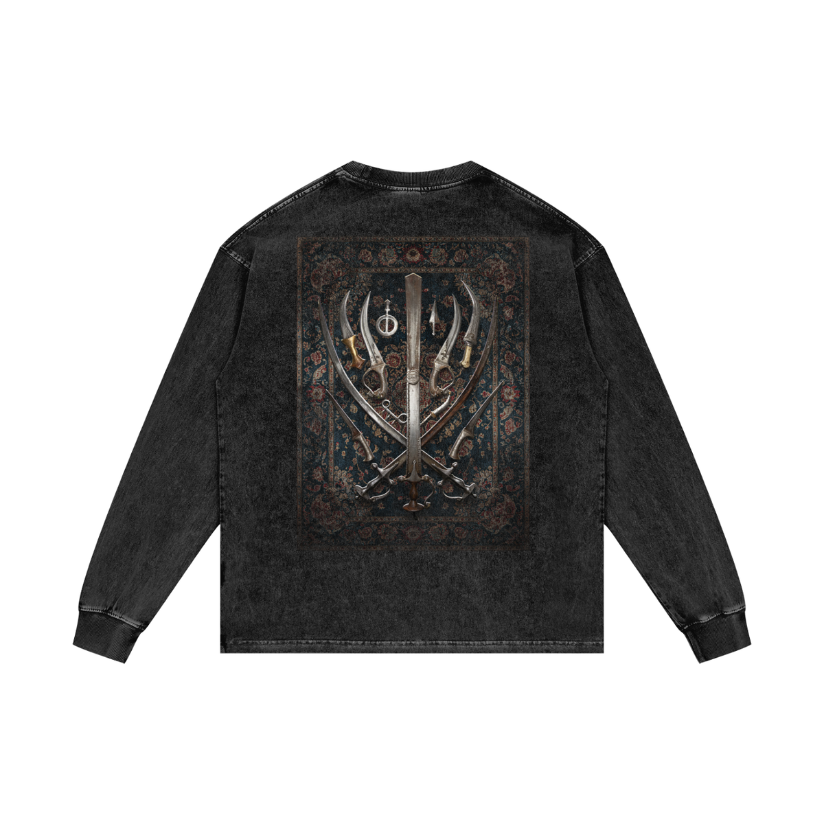 THE KHALSA SPIRIT V2 | RISENRETRO | Acid Wash Oversize Long Sleeve T-Shirt