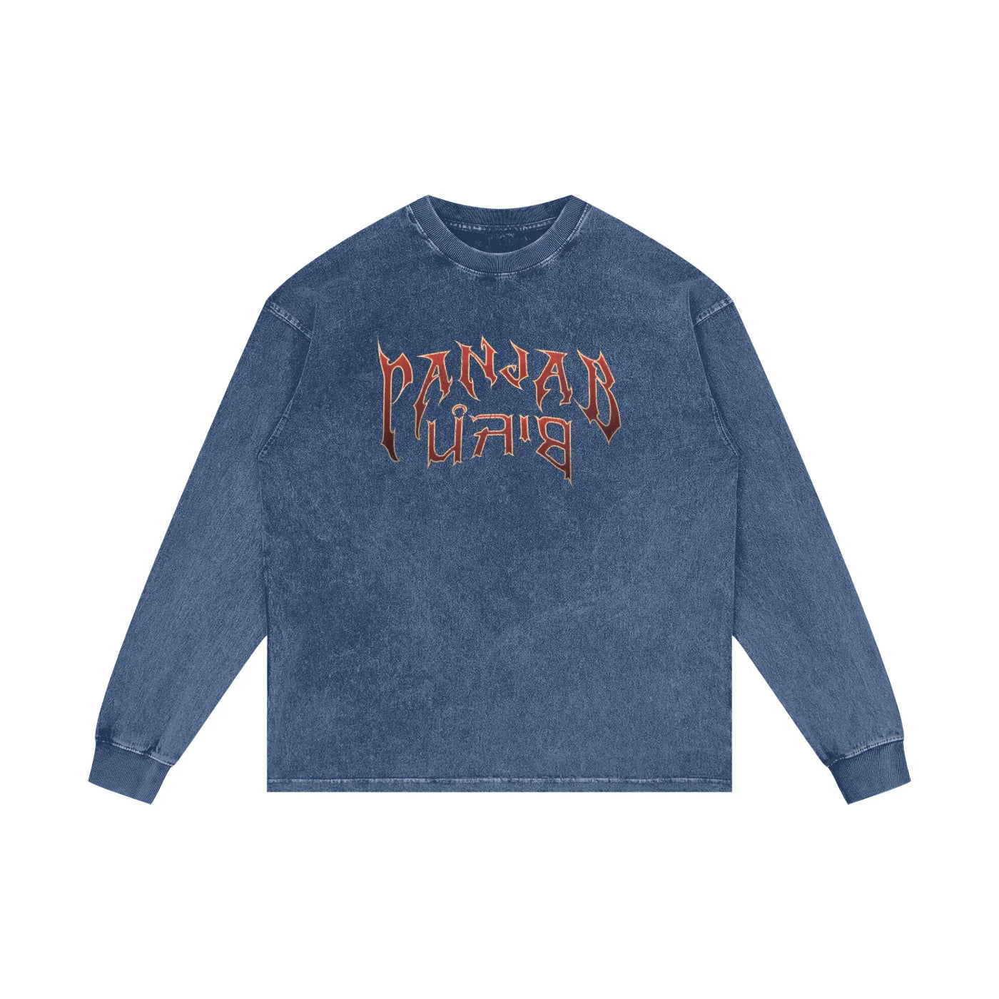Panjab Bloodline X RisenRetro Acid Wash Oversize Long Sleeve T-Shirt