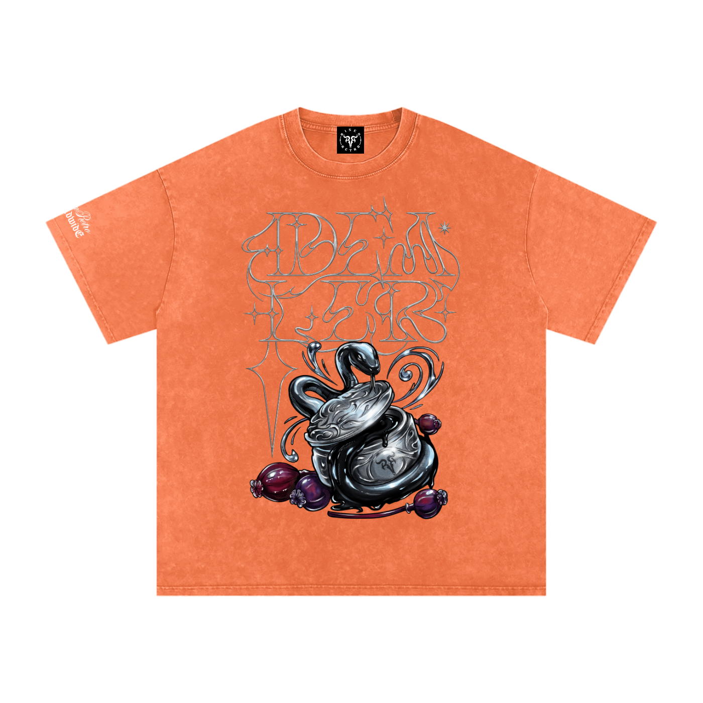 DEALER x RISEN RETRO Snow Washed Oversized Cotton T-Shirt