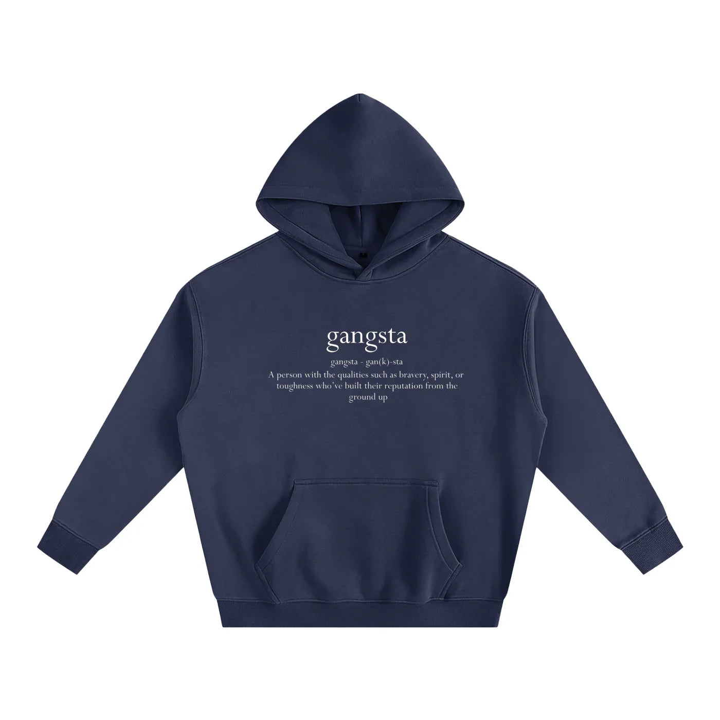 Gangsta Oversize Fleeced Hoodie