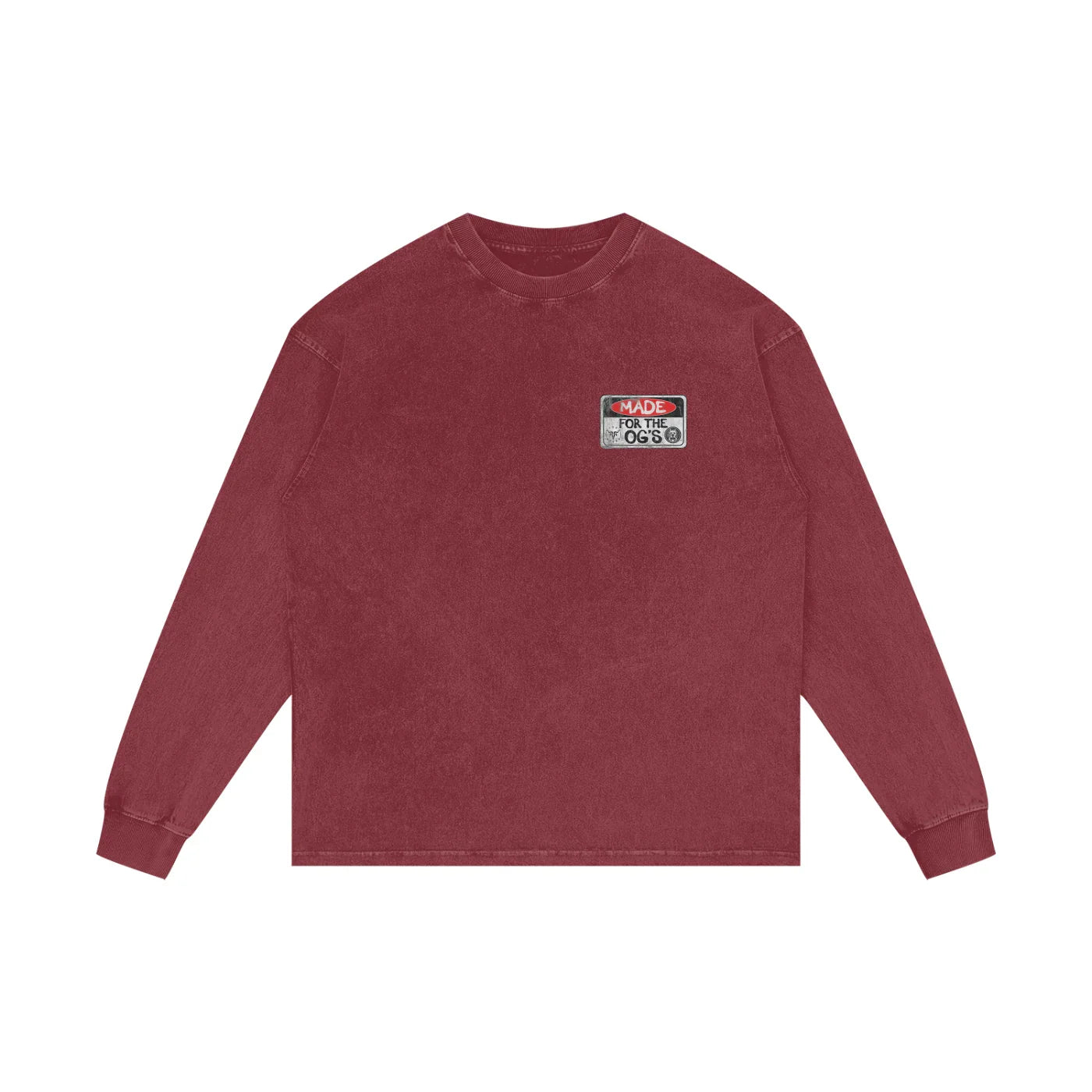 T-shirt à manches longues oversize délavé à l'acide pour les originaux