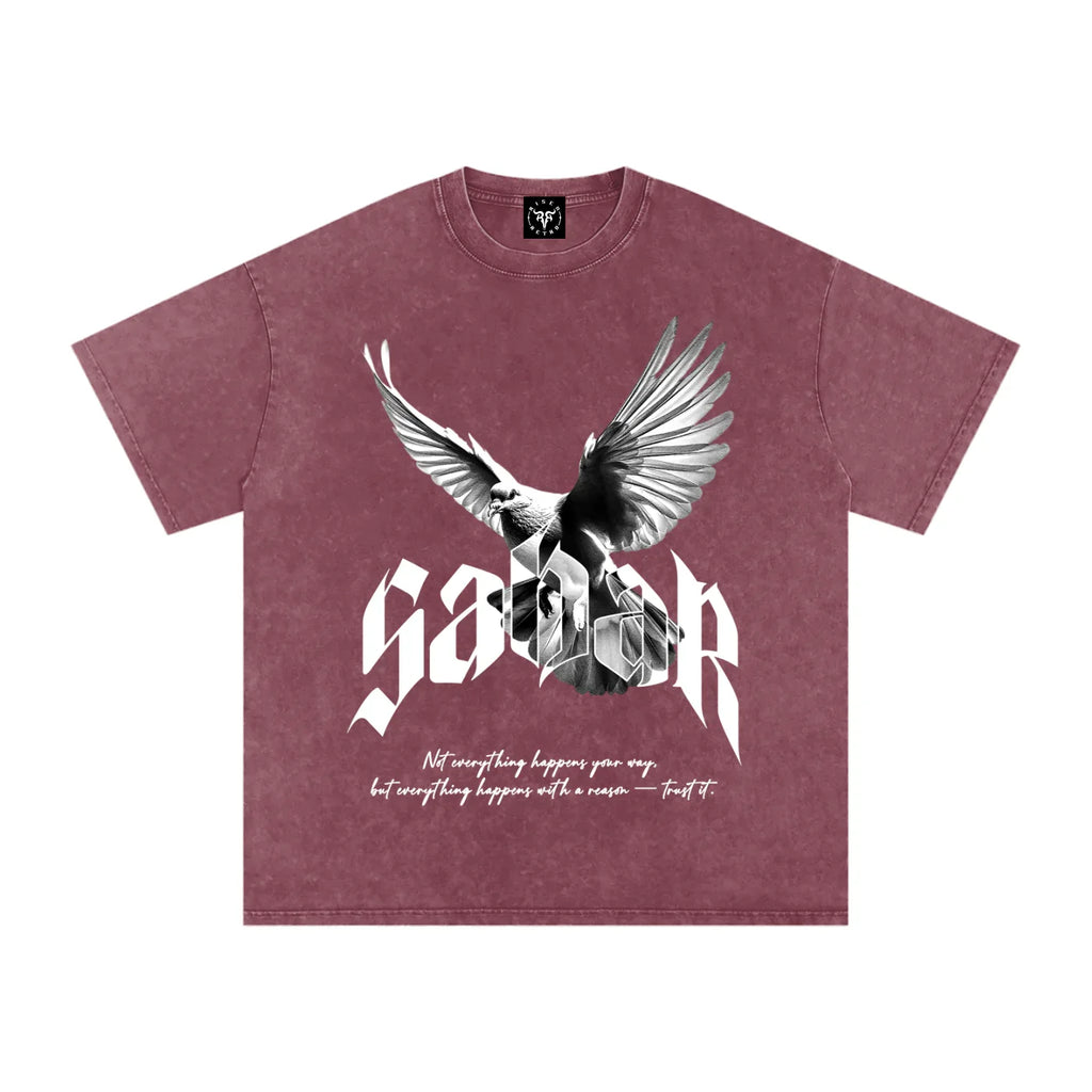 Sabar X Risen Retro Snow Washed Oversized Cotton T-Shirt