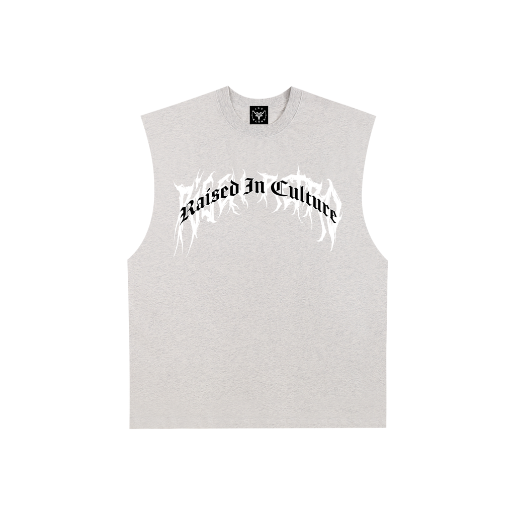 Raised In Culture | RisenRetro | Raw Edge Cotton Tank Top