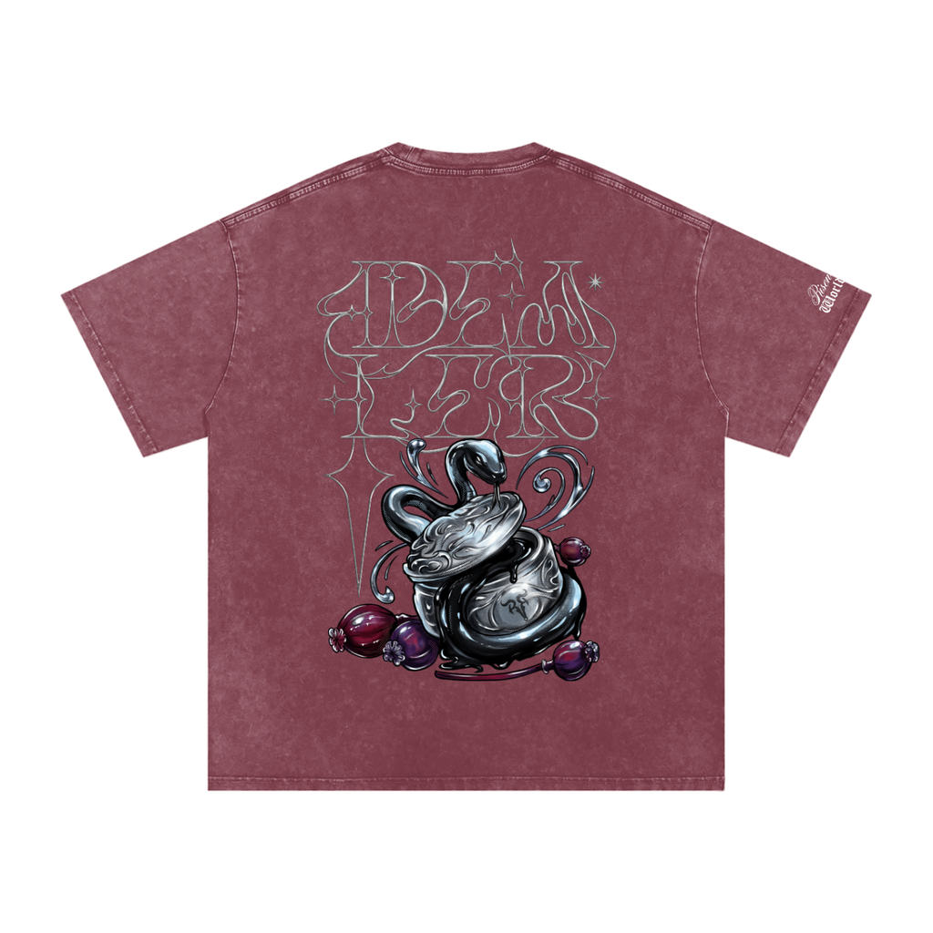 DEALER x RISEN RETRO Snow Washed Oversized Cotton T-Shirt