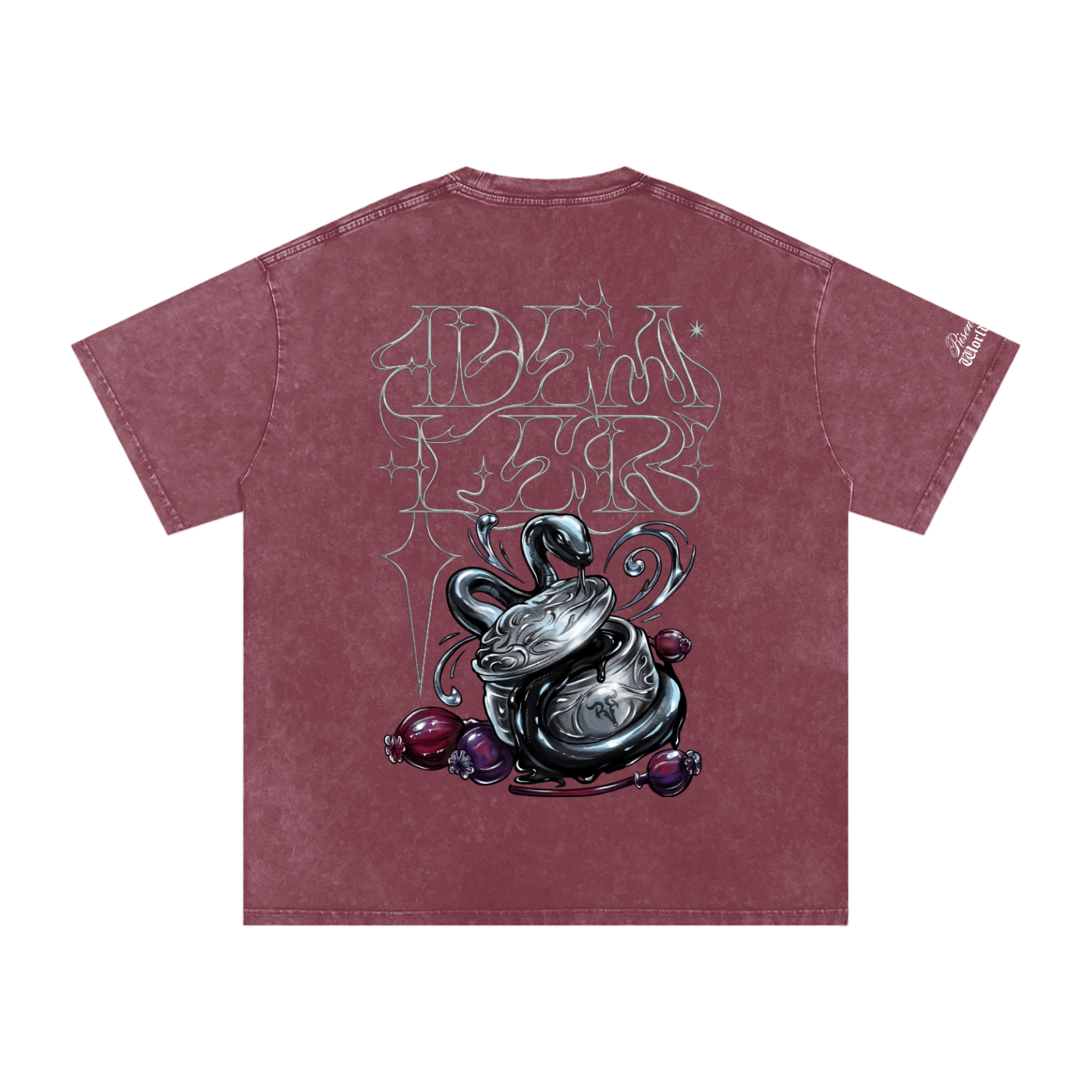 DEALER x RISEN RETRO Snow Washed Oversized Cotton T-Shirt