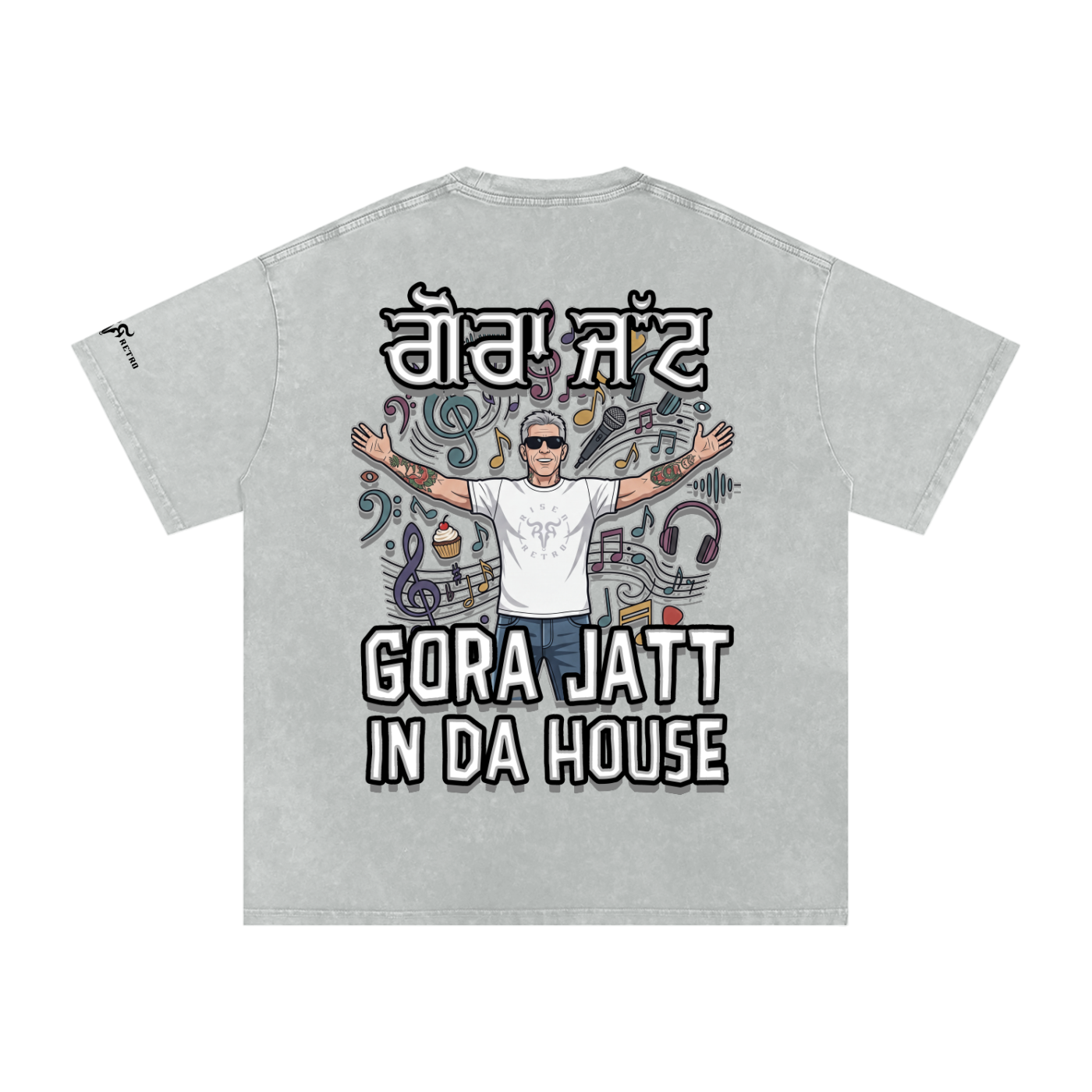 GORA JATT x Washed Oversized Cotton T-Shirt