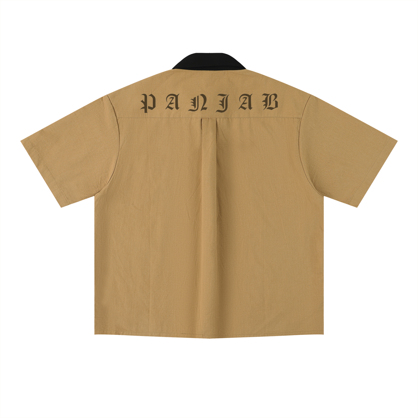 PANJAB COUTURE BROWN X Risen Retro Unisex Color Block Short Sleeve Shirt