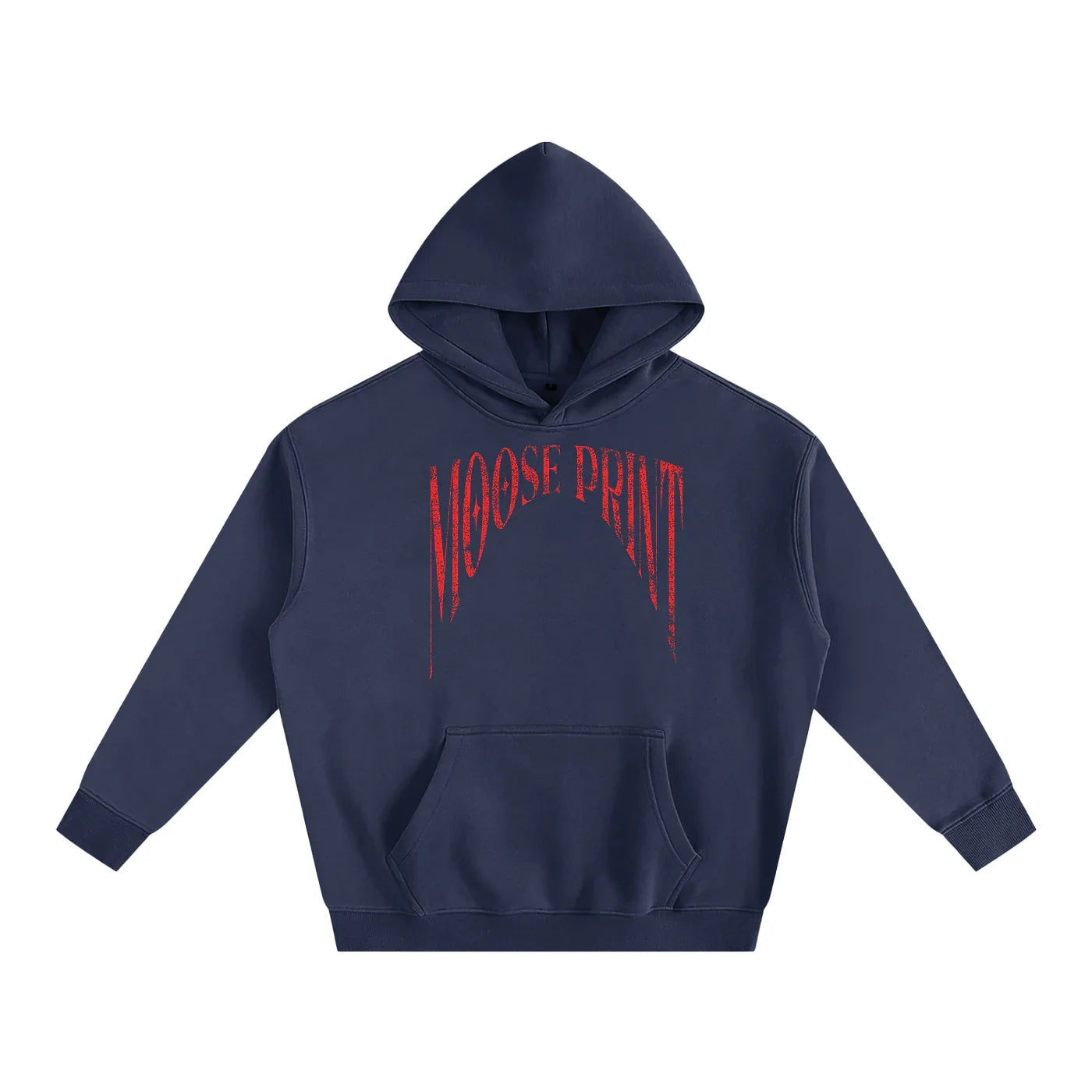 Sweat à capuche oversize en polaire à imprimé orignal