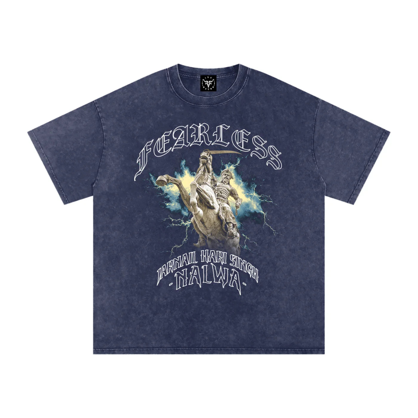 Fearless Jarnail hari Singh Nalwa Washed Oversized T-Shirt X RisenRetro