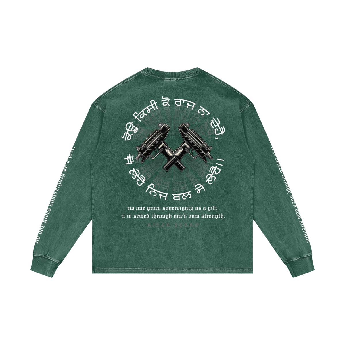 FORCE OF WILL | RISENRETRO | Acid Wash Oversize Long Sleeve T-Shirt