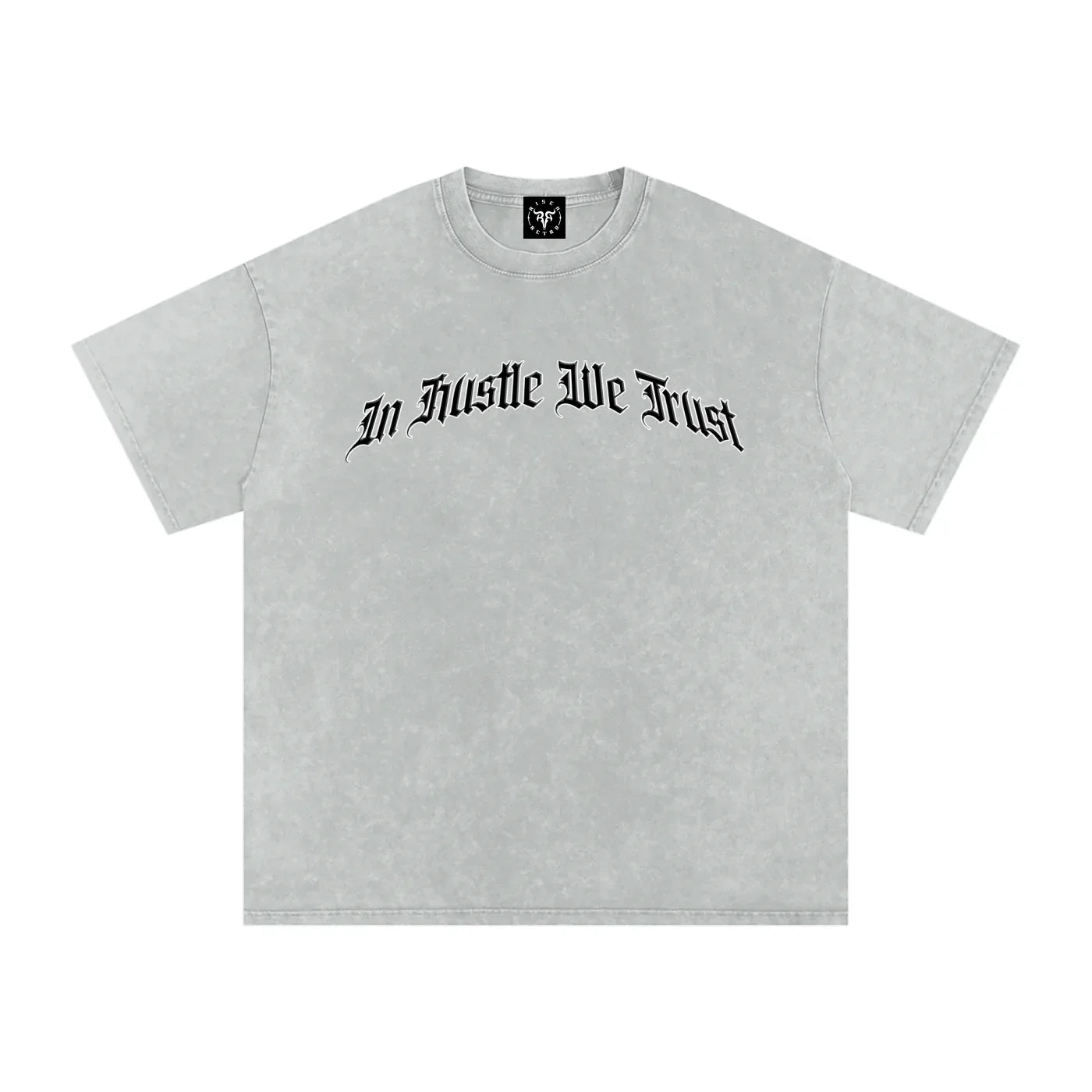 In Hustle We Trust Snow X RisenRetro Washed Oversized Cotton T-Shirt