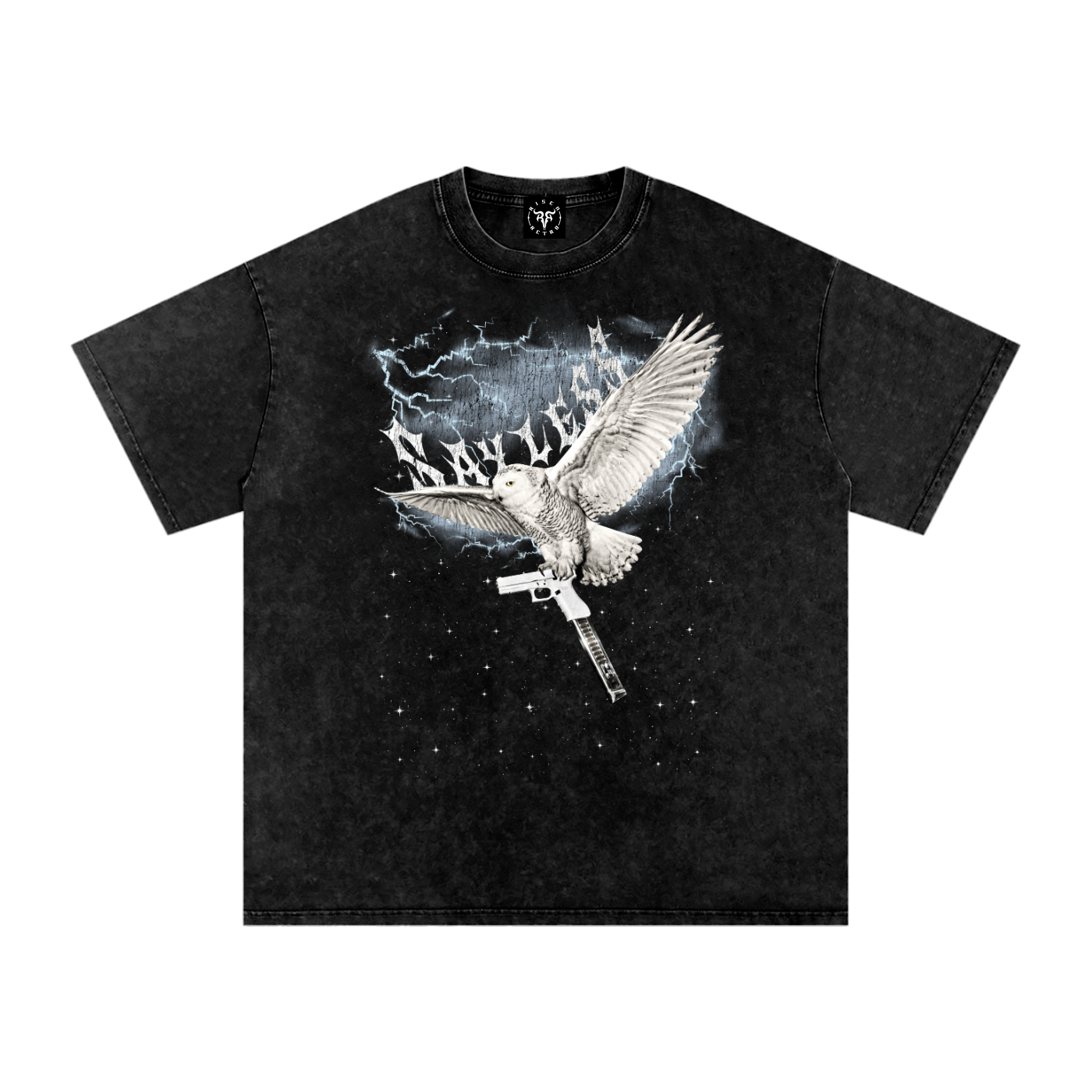 SAYLESS  X Risen Retro Snow Washed Oversized Cotton T-Shirt