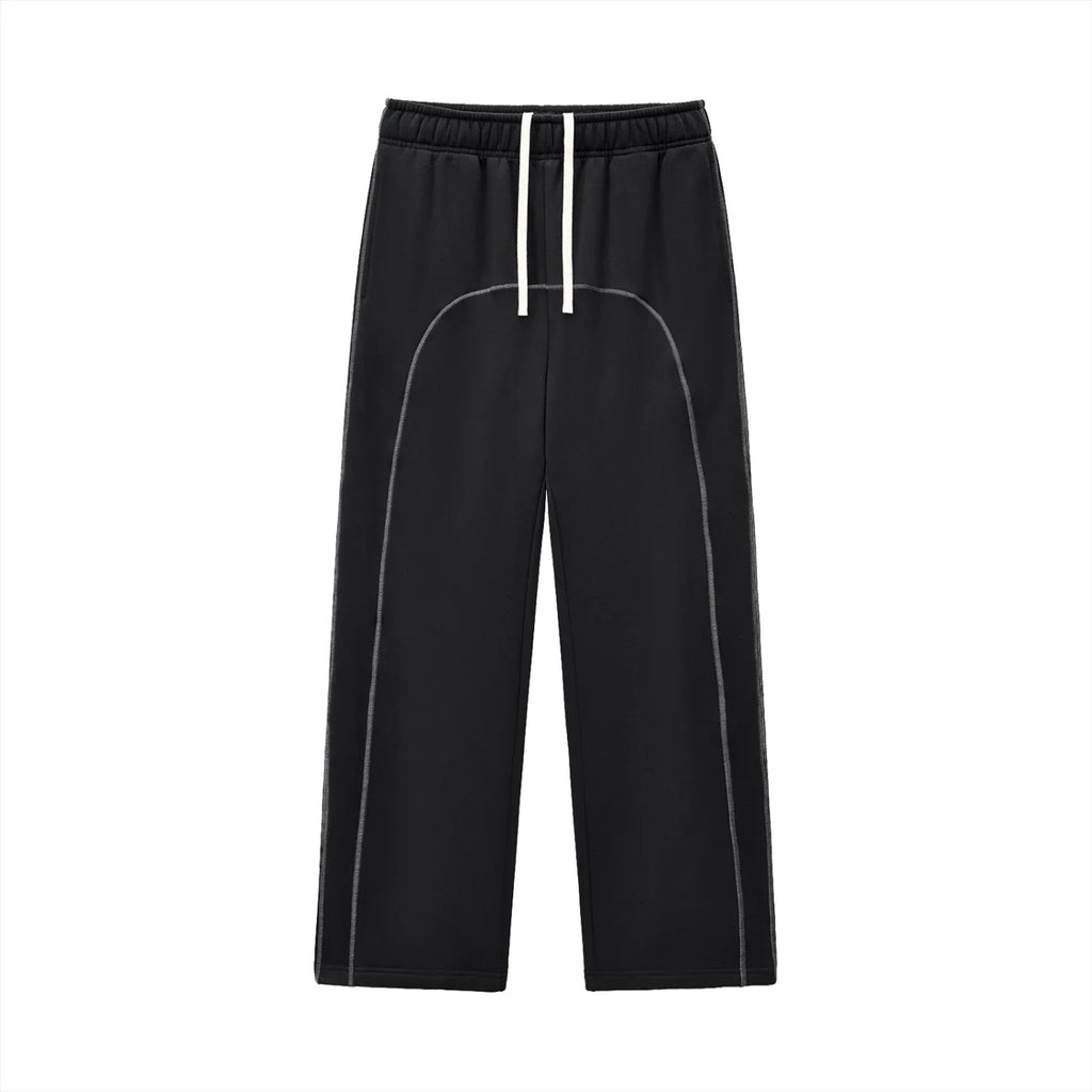 Pantalon de survêtement unisexe en polaire à surpiqûres contrastées RisenRetro