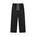 Pantalon de survêtement unisexe en polaire à surpiqûres contrastées RisenRetro