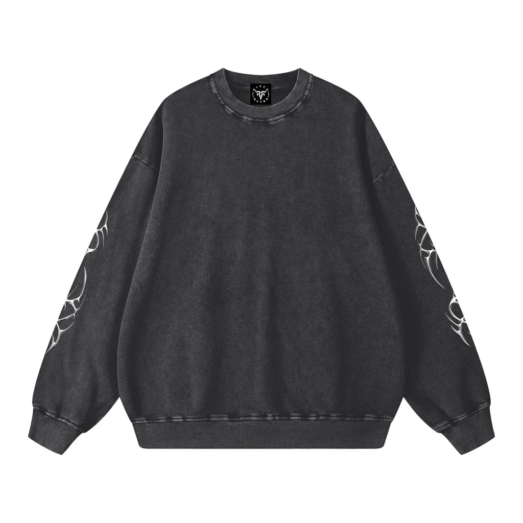 Sweat-shirt oversize délavé Liquid Metal Star