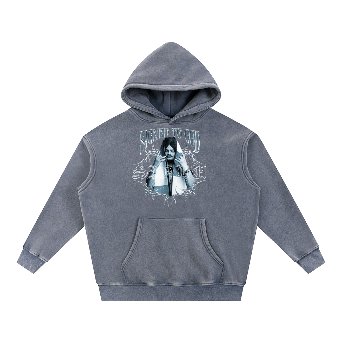 SIGNED TO GOD | Snow Wash Fleece Oversize Hoodie | SMW | RISENRETRO