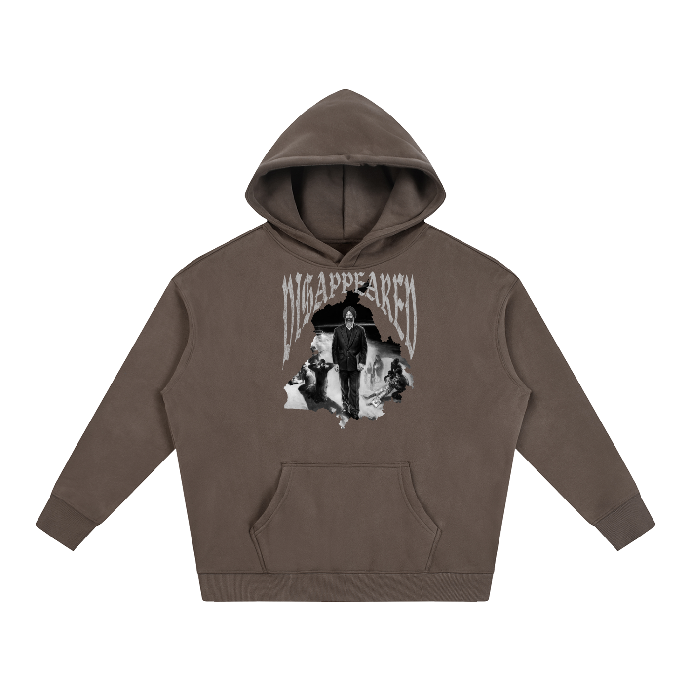 JASWANT SINGH KHALRA DISAPPEARED X RISEN RETRO Oversize Fleeced Hoodie
