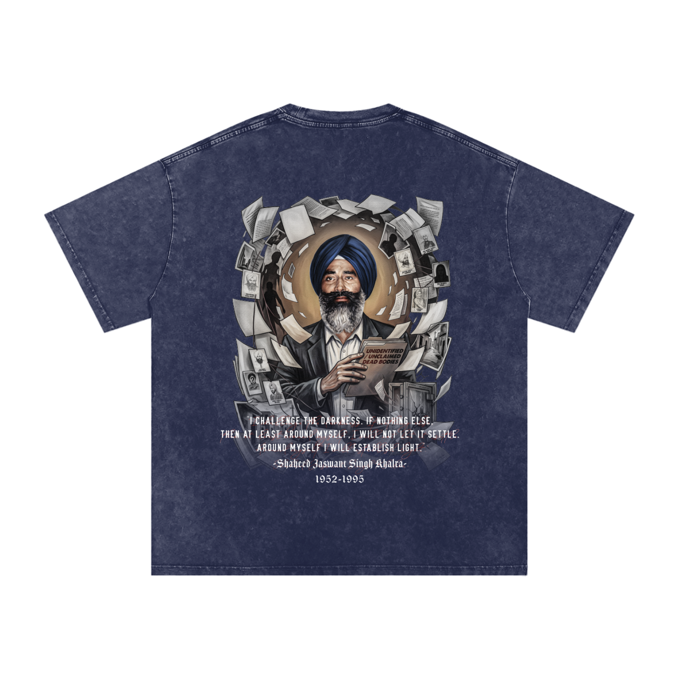 JASWANT SINGH KHALRA Washed Oversized Cotton T-Shirt