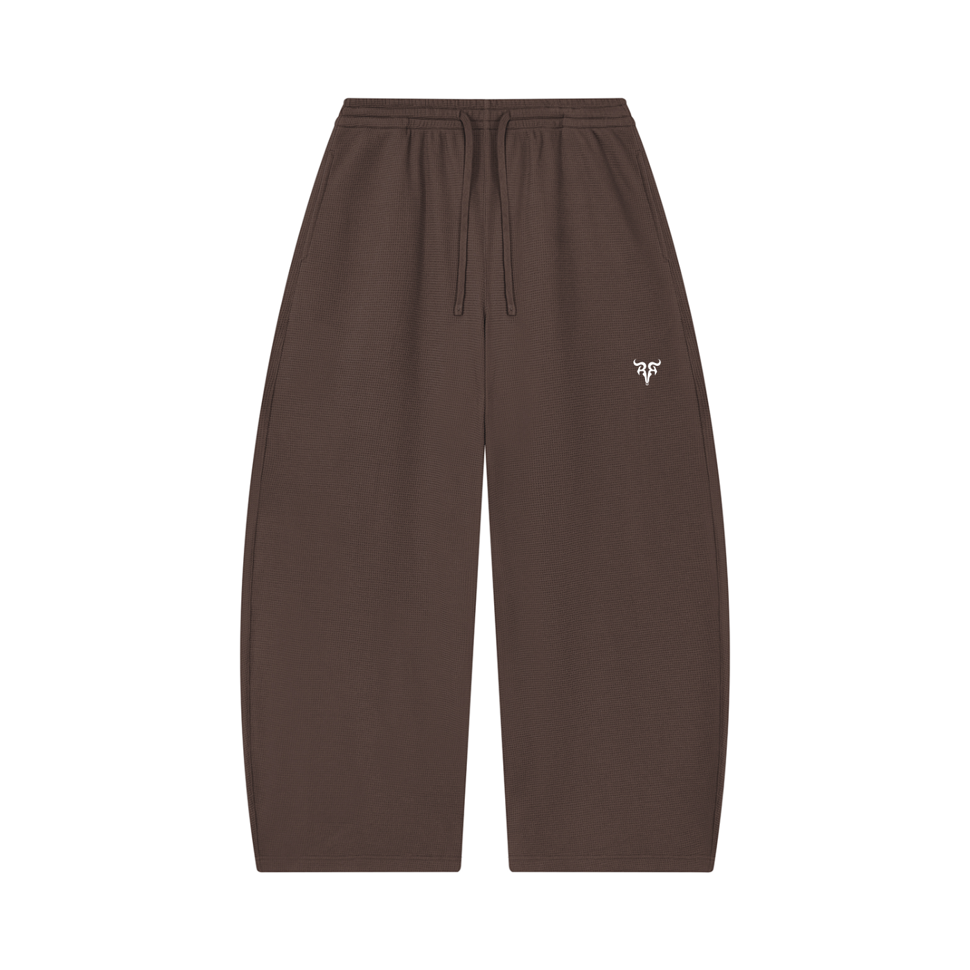 RISENRETRO x Unisex Waffle Barrel Leg Pants