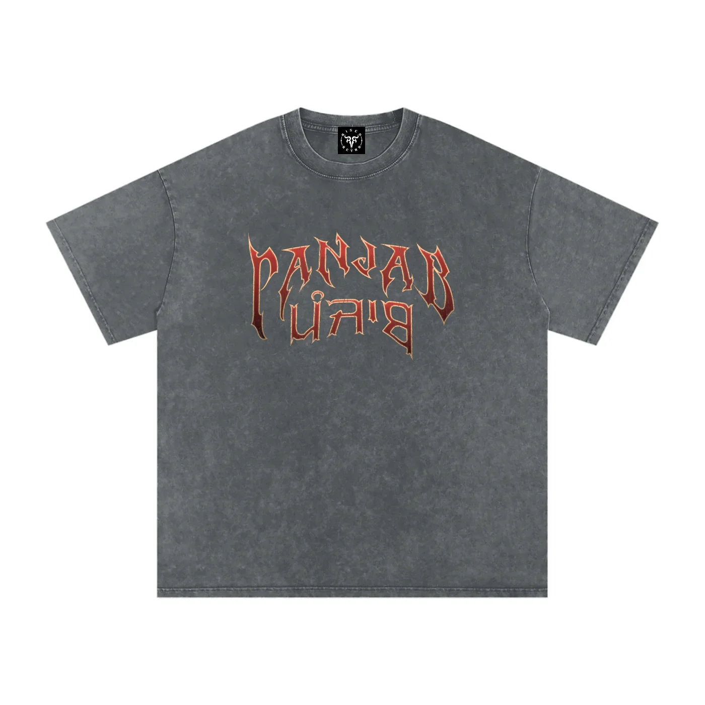 Panjab Bloodline X Risen Retro Snow Washed Oversized Cotton T-Shirt