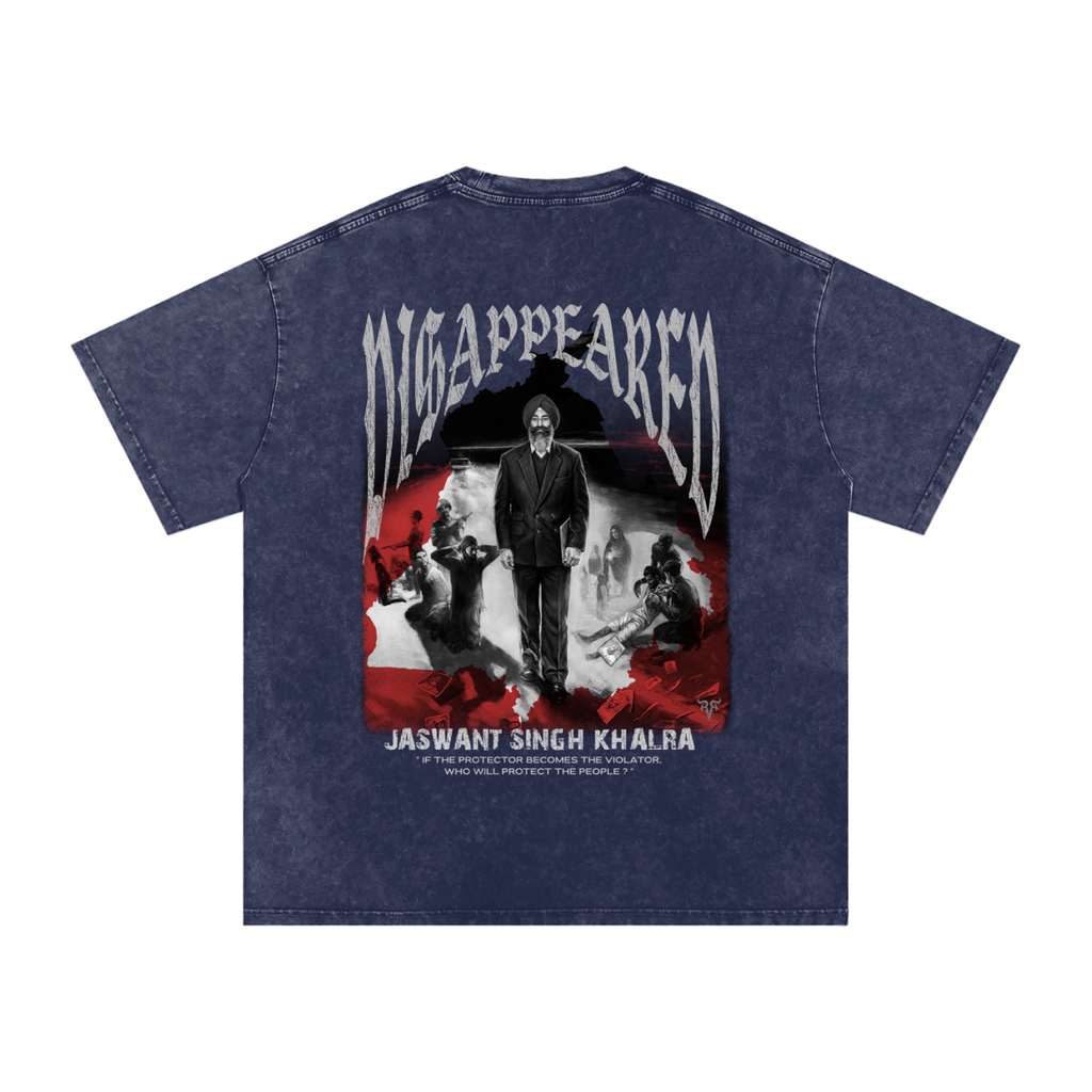 JASWANT SINGH KHALRA DISAPPEARED X  Washed Oversized T-Shirt