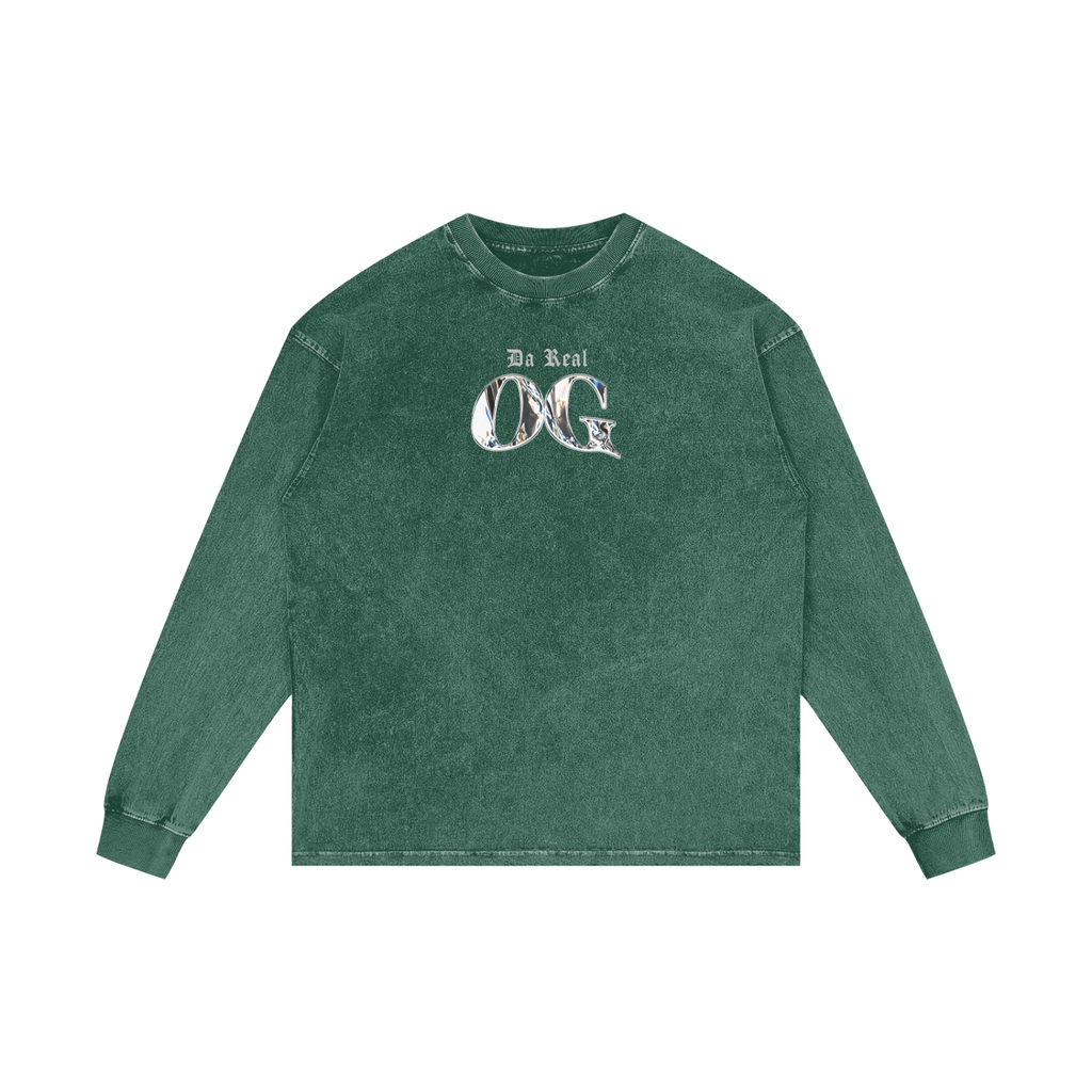 DA REAL OG | RISENRETRO | Acid Wash Oversize Long Sleeve T-Shirt