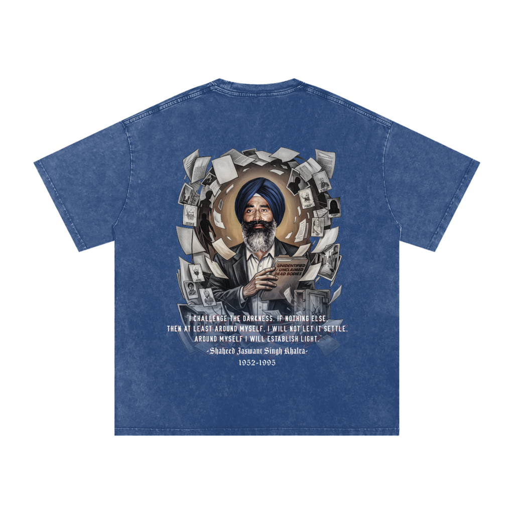 JASWANT SINGH KHALRA Washed Oversized Cotton T-Shirt