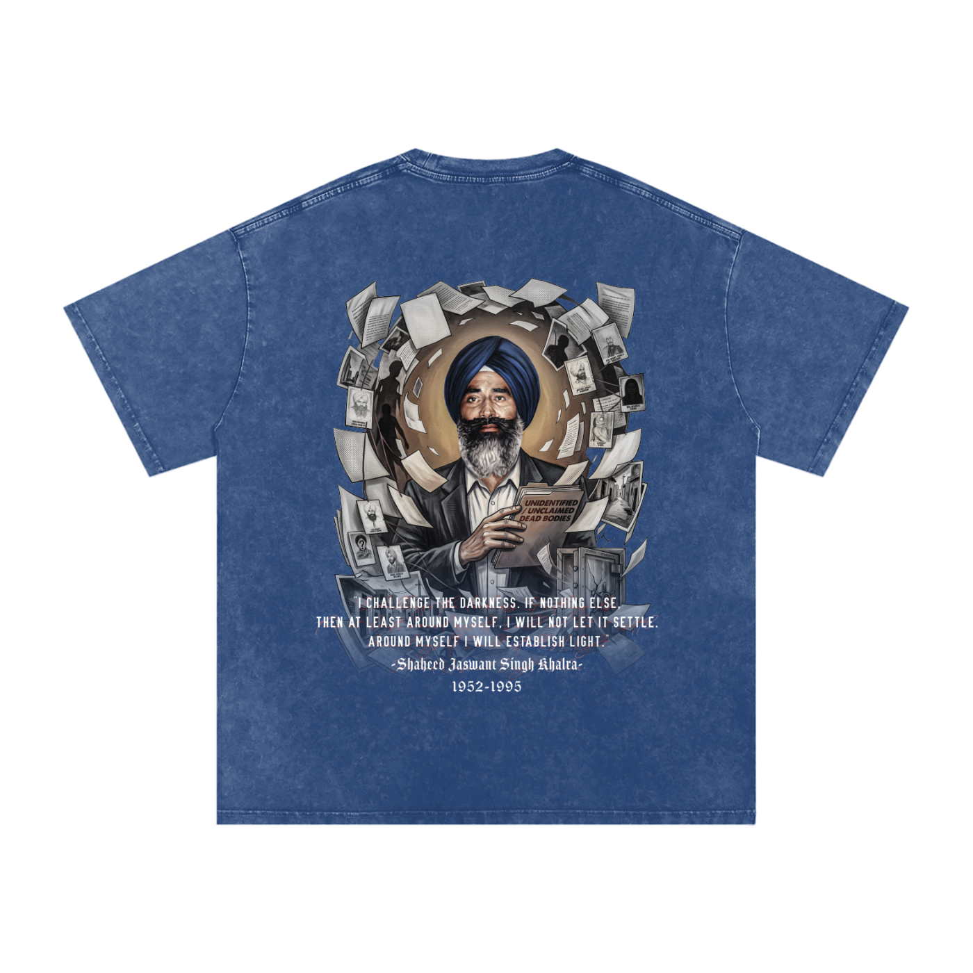 JASWANT SINGH KHALRA Washed Oversized Cotton T-Shirt