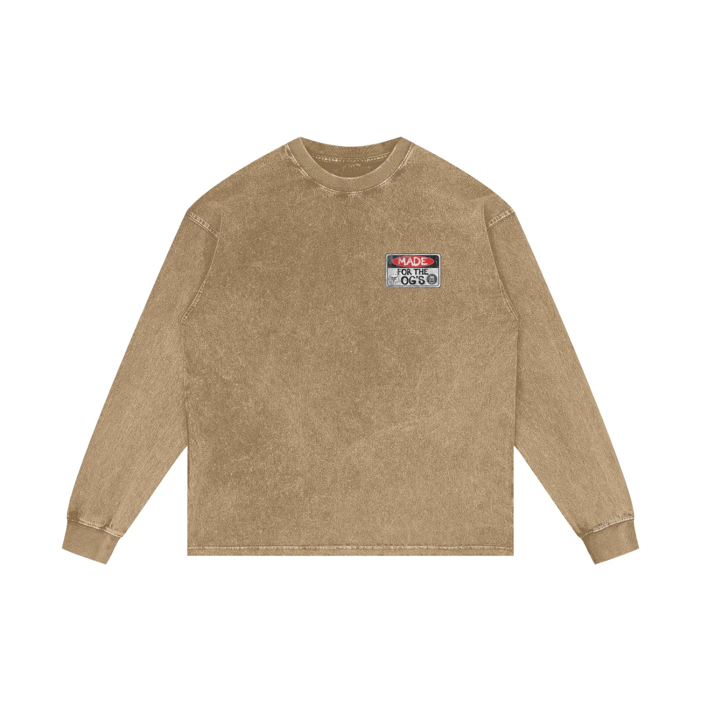 T-shirt à manches longues oversize délavé à l'acide pour les originaux