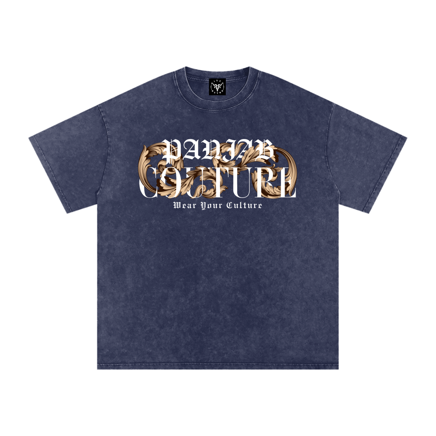 PANJAB COUTURE X RISEN RETRO Snow Washed Oversized Cotton T-Shirt