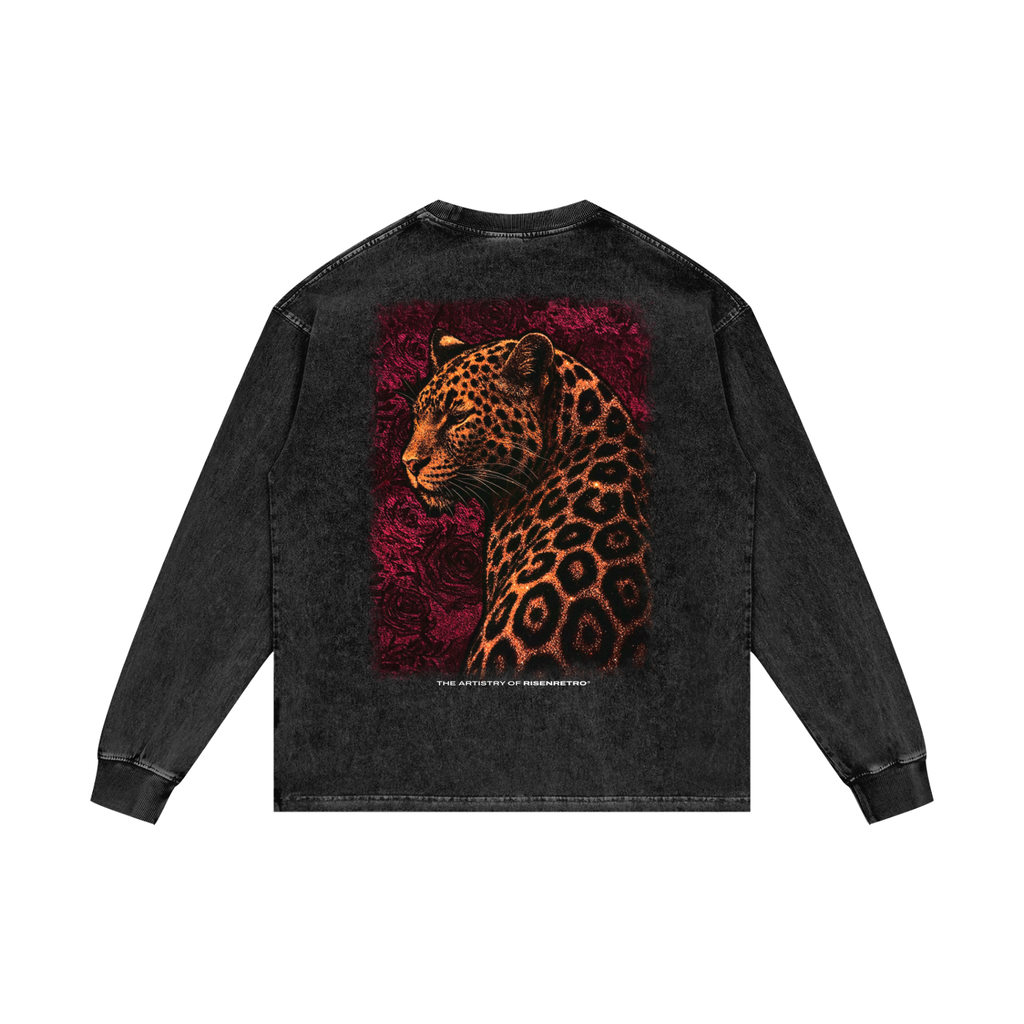 SAVAGE BLOOM | RISENRETRO | Acid Wash Oversize Long Sleeve T-Shirt