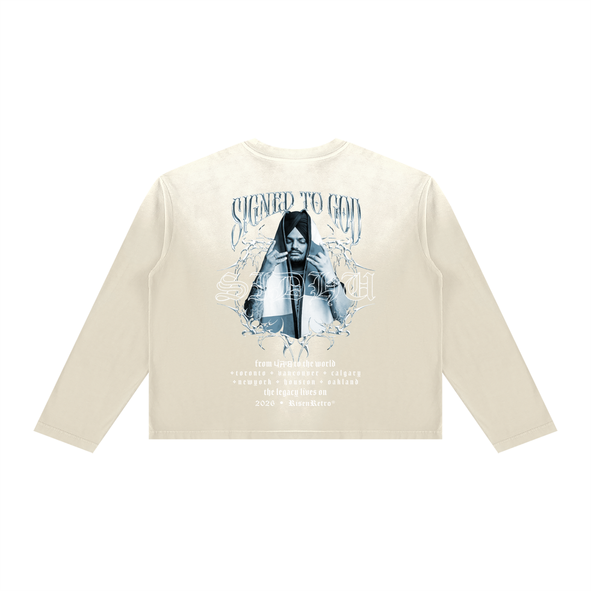SIGNED TO GOD | Unisex Sunfade Boxy Long Sleeve T-Shirt | RISENRETRO | SMW