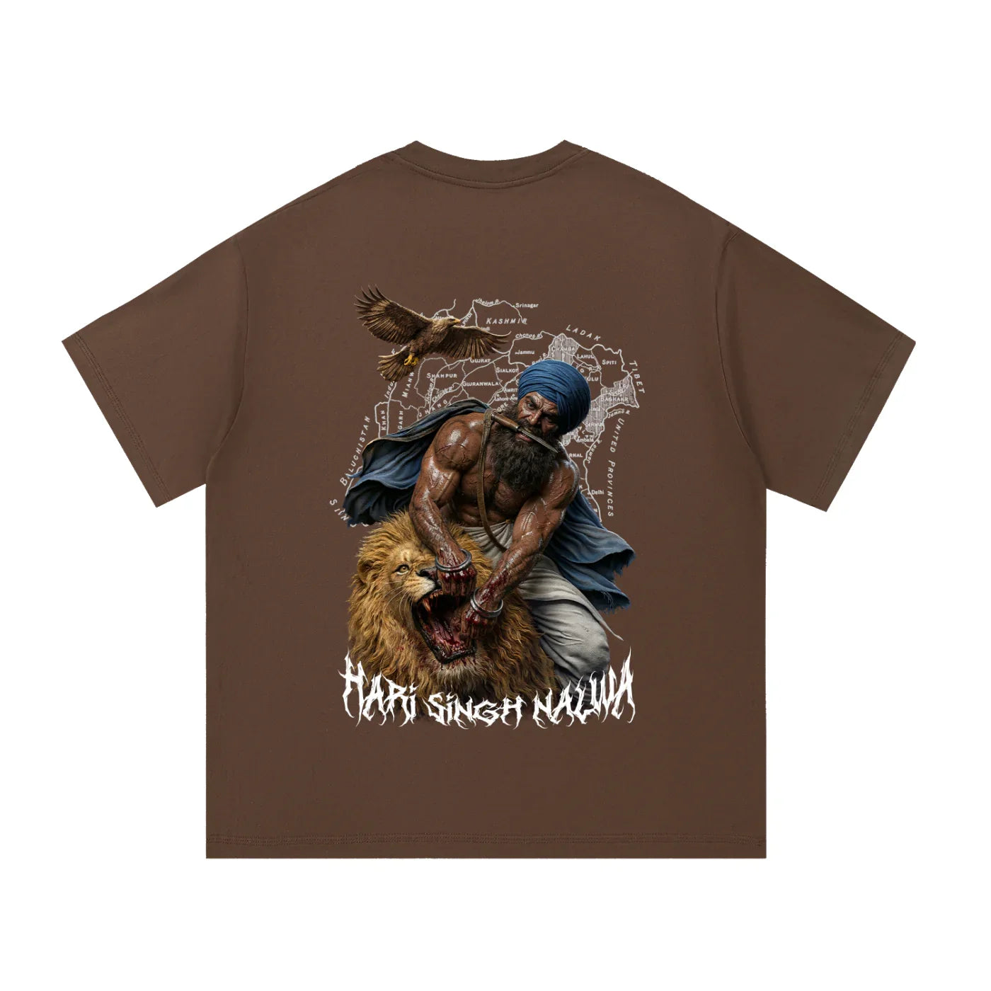Sher-e-Punjab: Nalwa Edition X Risen Retro v2 Essential Cotton T-Shirt