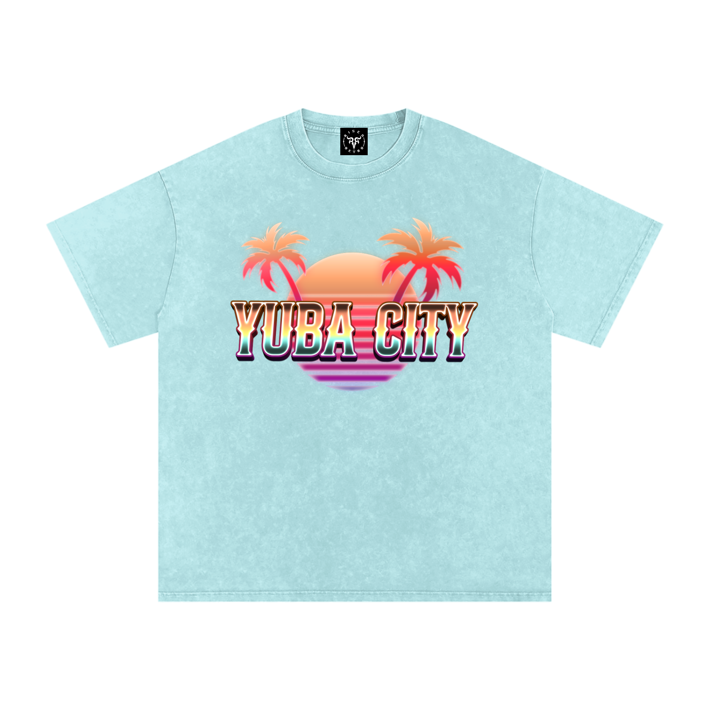 YUBA CITY  X Risen Retro Snow Washed Oversized Cotton T-Shirt
