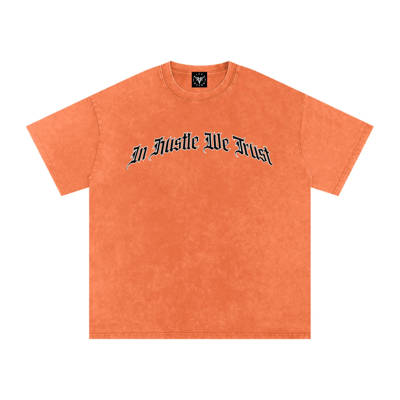 In Hustle We Trust Snow X RisenRetro Washed Oversized Cotton T-Shirt