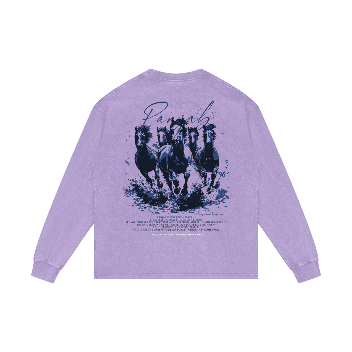 PANJAB CLUB | RISENRETRO | Acid Wash Oversize Long Sleeve T-Shirt