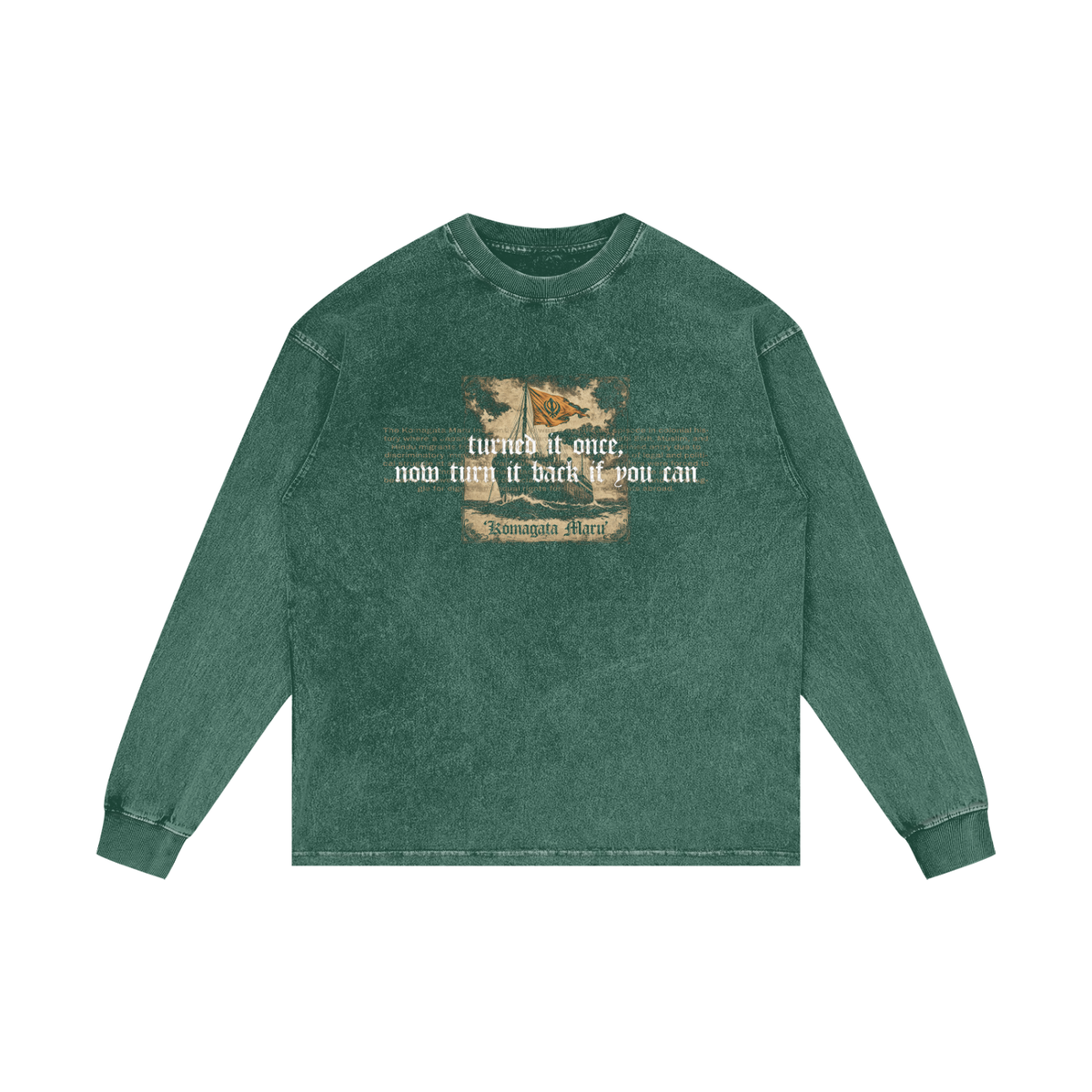 KOMAGATA MARU | RISENRETRO | Acid Wash Oversize Long Sleeve T-Shirt