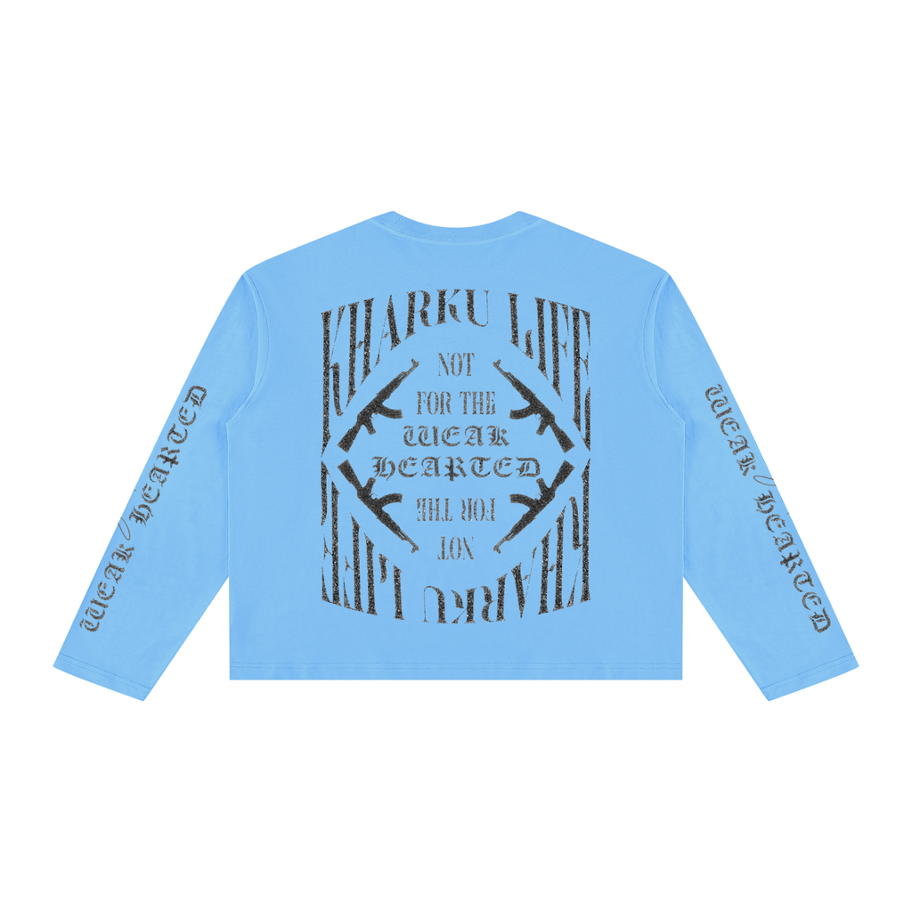 KHARKU LIFE | RISENRETRO | Unisex Vintage Wash Long Sleeve Boxy T-Shirt