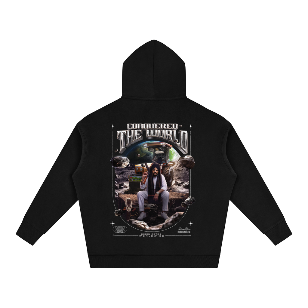 CONQUERED THE WORLD | Oversize Fleeced Hoodie | Sidhu Moose Wala