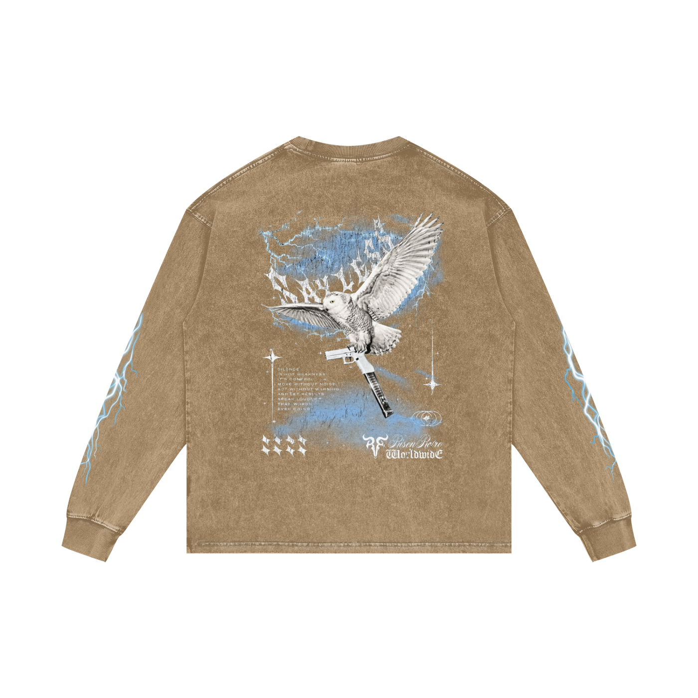SAYLESS X RisenRetro Acid Wash Oversize Long Sleeve T-Shirt