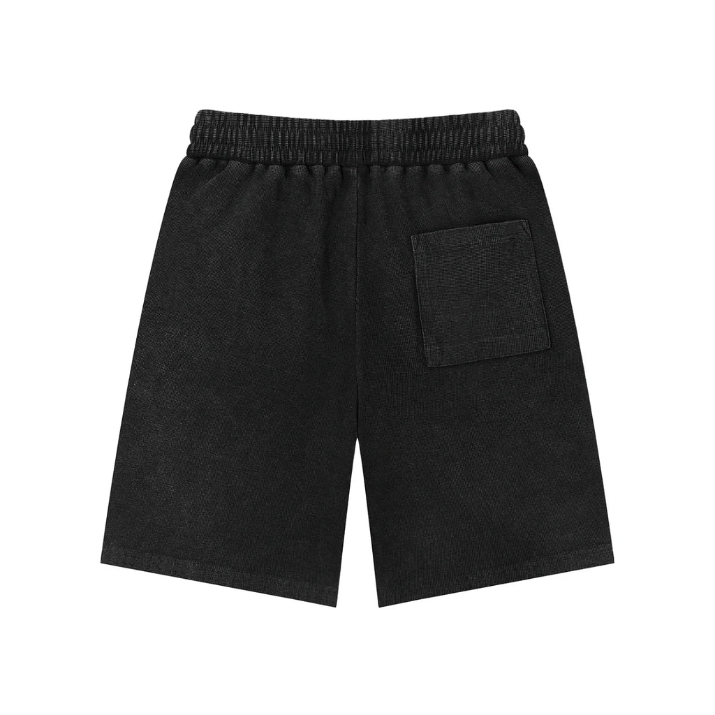 Make Moves Mineral Wash Waffle Knit Shorts