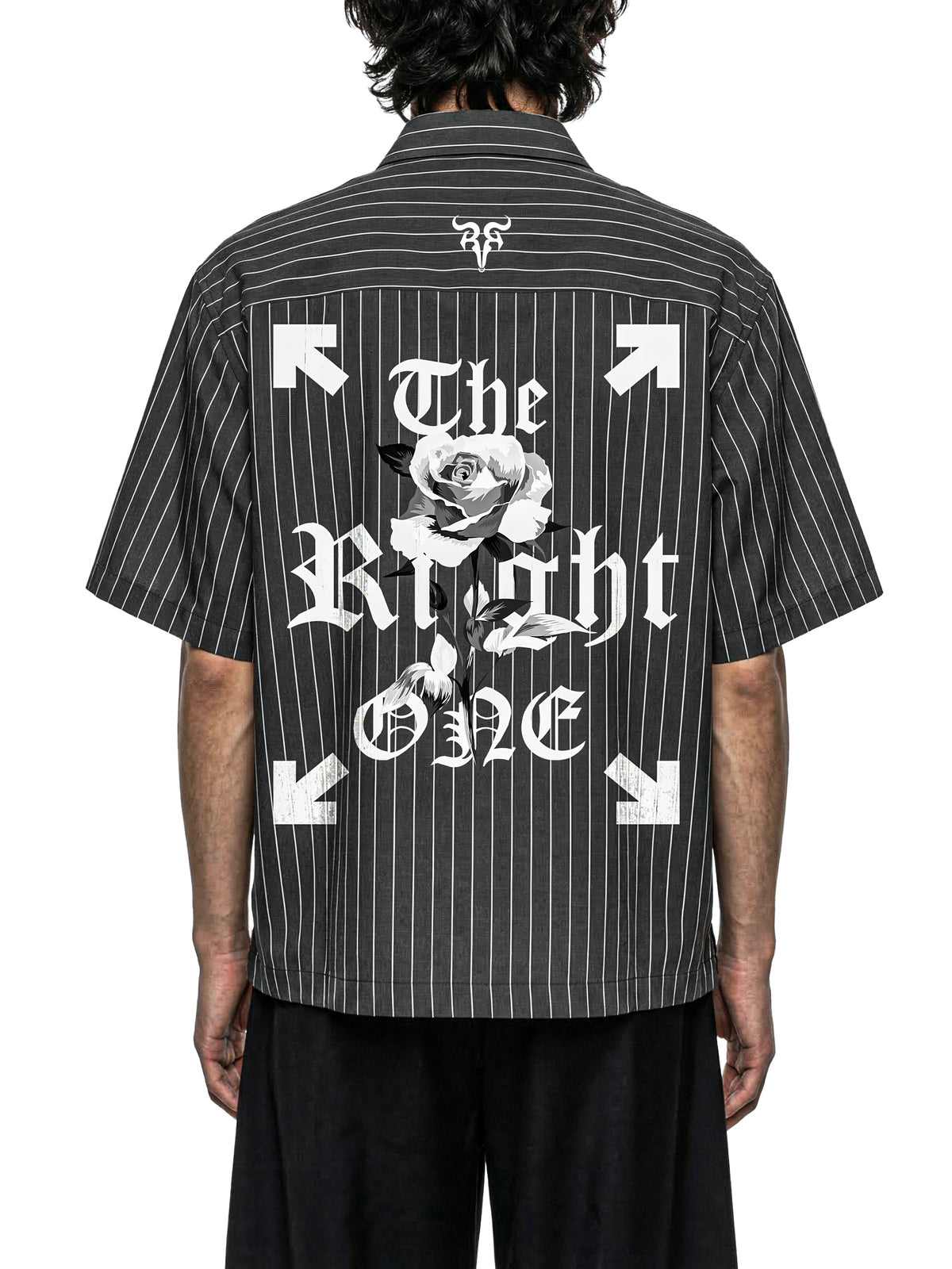THE RIGHT ONE Unisex Striped Boxy Button-Up Shirt | RISENRETRO