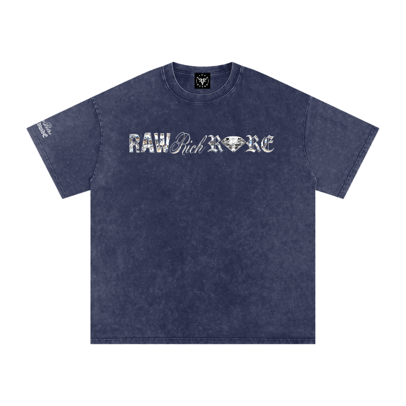 RAW RICH RARE X Risen Retro V2 Snow Washed Oversized Cotton T-Shirt