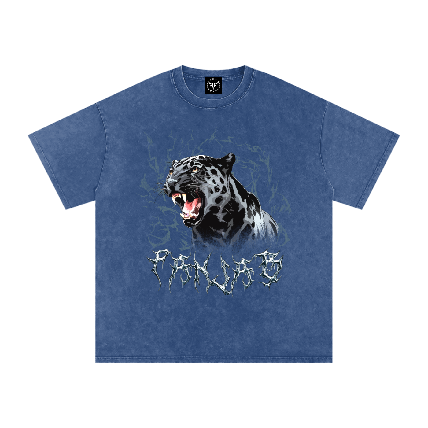PANJAB PANTHER Y2K x RisenRetro Snow Washed Oversized Cotton T-Shirt