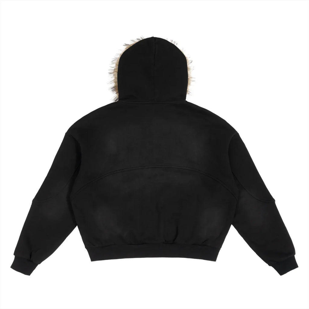 Sweat à capuche Risen Retro Sun Fade Boxy à fourrure amovible