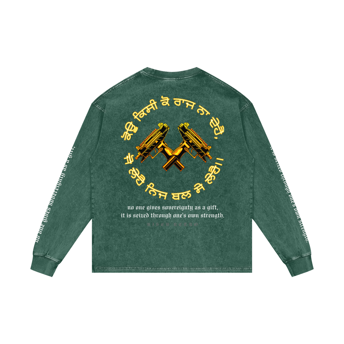FORCE OF WILL 3 | RISENRETRO | Acid Wash Oversize Long Sleeve T-Shirt