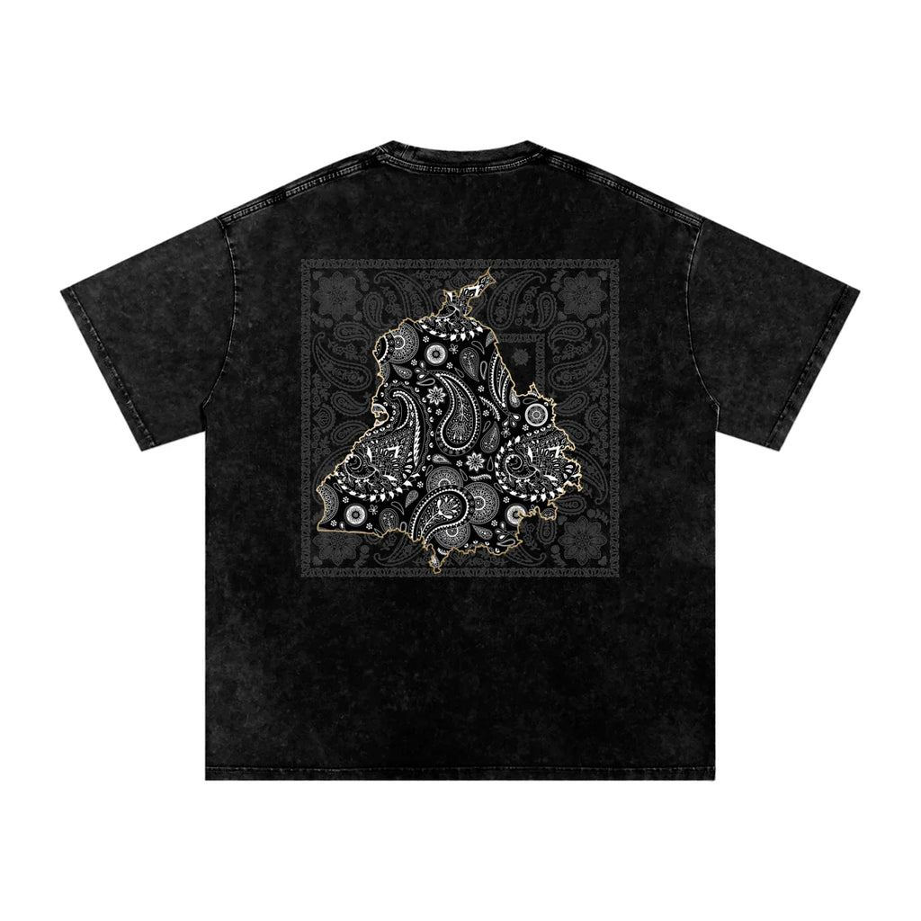 T-shirt oversize en coton délavé à motif cachemire Panjab X Bandana